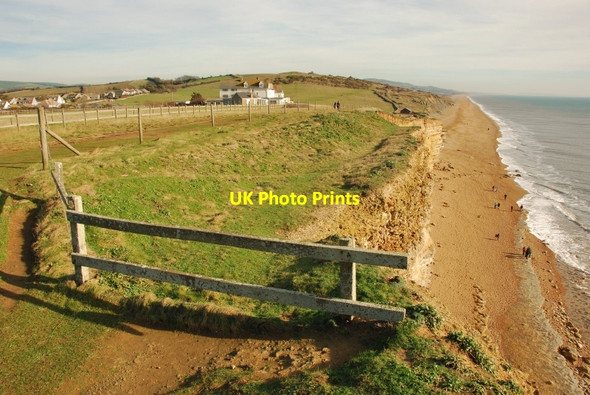 Photo 6"x4" Burton Bradstock: Coast Path and Beach Burton Bradstock c2007