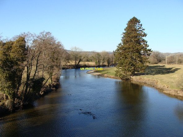 Photo 6"x4" River Towy looking north from Bont ar Towy Ashfield\/SN6928 c2010