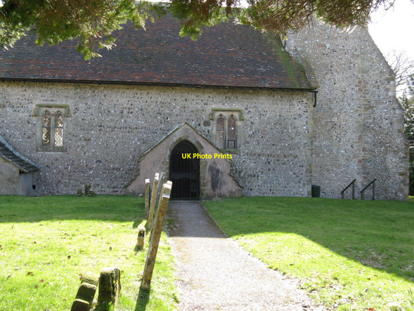 Photo 6"x4" Entrance to the Church of Transfiguration Pyecombe Pyecombe c2010