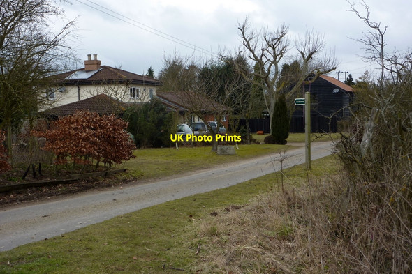 Photo 6"x4" Houses at Creeting Hills Creeting St Mary c2010