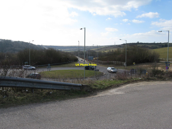 Photo 6"x4" Roundabout near Braypool Lane Patcham c2010