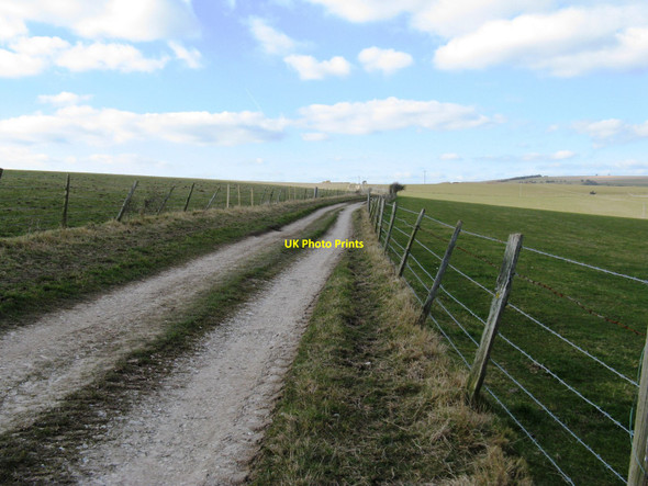 Photo 6"x4" Sussex Boreder Path NW to Saddlescombe Saddlescombe c2010