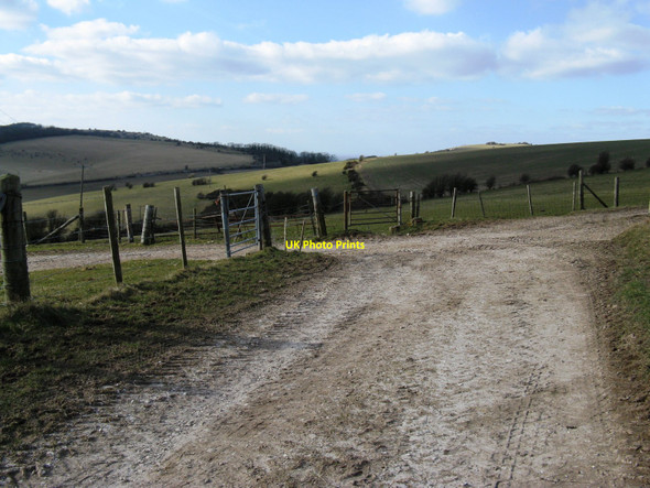 Photo 6"x4" Bridleway junction on Varncombe Hill Saddlescombe c2010