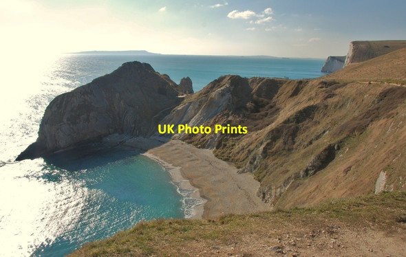 Photo 6"x4" Durdle Door: Sheltered beach on the eastern side West Lulworth c2010