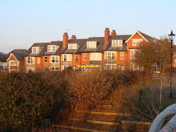 Photo 6"x4" Houses in Montpelleir Park from the footbridge, Llandrindod Wells Llandrindod Wells\/Llandrindod c2010