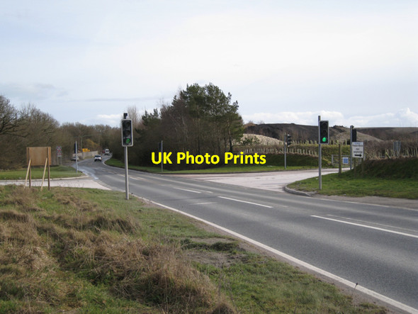 Photo 6"x4" Signalled crossing for quarry traffic, B3193 Sandygate\/SX8674 c2010