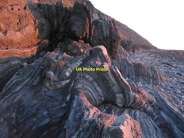 Photo 6"x4" Twin fold axes below Allt Wen Aberystwyth c2010
