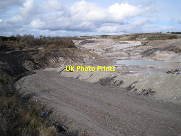 Photo 6"x4" John Acres ball clay quarry Sandygate\/SX8674 c2010