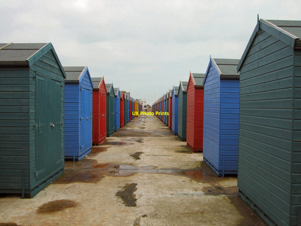 Photo 6"x4" Beach Huts at West St. Leonards West Marina c2010