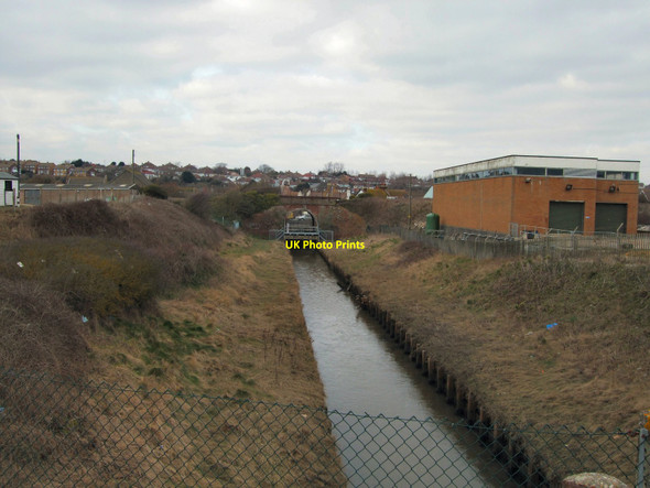 Photo 6"x4" Sluice near Pumping Station West Marina c2010