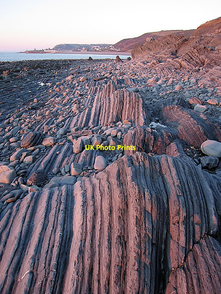 Photo 6"x4" Wave-cut platform below Allt Wen Aberystwyth c2010
