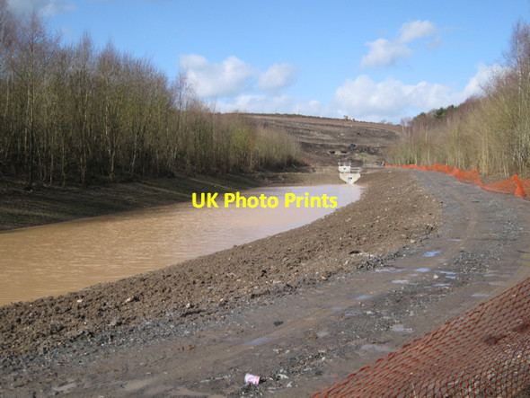 Photo 6"x4" Surface water channel, Heathfield landfill site Gappah c2010
