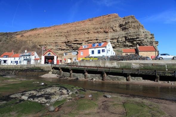 Photo 6"x4" View of Cowbar Lane and Nab, Staithes Staithes c2010