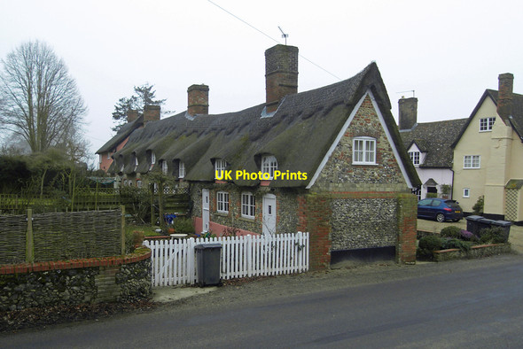 Photo 6"x4" Thatched Cottages, School Lane, Risby Risby\/TL7966 c2010