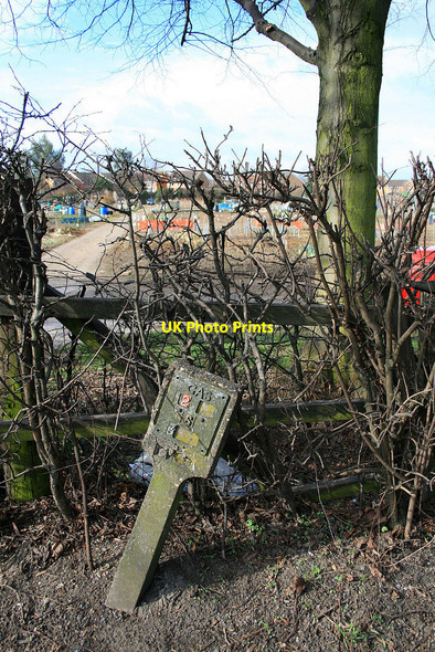 Photo 6"x4" Gas mains marker Long Eaton c2010