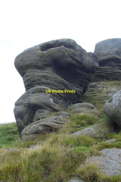 Photo 6"x4" Rocks on Top of Stanage Edge Hathersage c2009