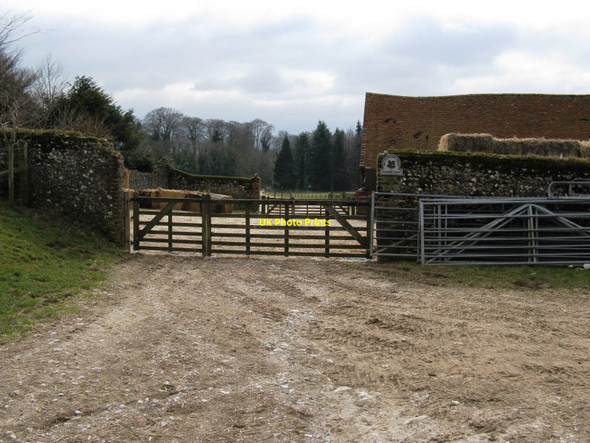 Photo 6"x4" National Trust sign at Gumber Farm Madehurst c2010