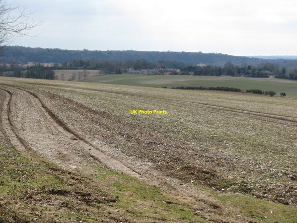 Photo 6"x4" Hillside view from Trot Row Madehurst c2010