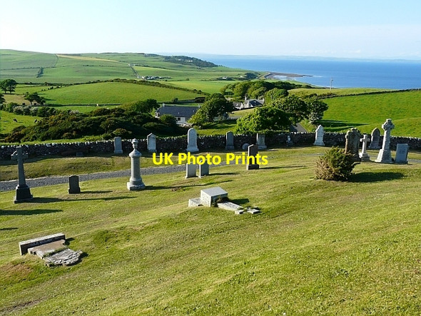 Photo 6"x4" Graveyard with a sea view Kirkmaiden\/NX1236 c2008