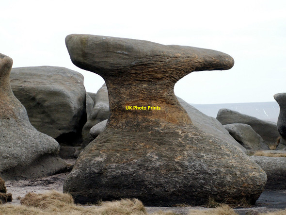 Photo 6"x4" The Anvil Stone Bleaklow Stones c2010
