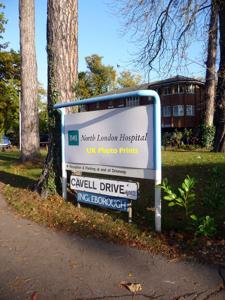 Photo 6"x4" Sign at Entrance to BMI North London Hospital, Enfield Enfield\/TQ3396 c2009