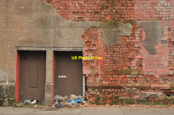 Photo 6"x4" Wall on Fairley Street, Govan Ibrox c2010
