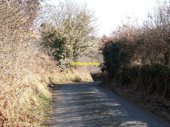 Photo 6"x4" Unclassified road descending down to the Dwyfach valley Rhoslan c2010