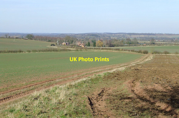 Photo 6"x4" South Shropshire landscape looking towards Claverley Sytch Ho Green c2010