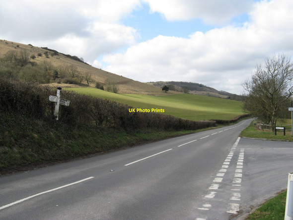 Photo 6"x4" Looking west along the B 2116 at its junction with Streat Lane Plumpton\/TQ3613 c2010