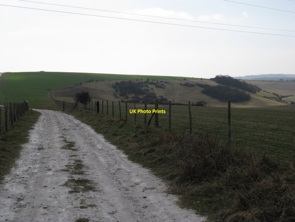 Photo 6"x4" Bridleway junction on Buckland Bank Plumpton\/TQ3613 c2010