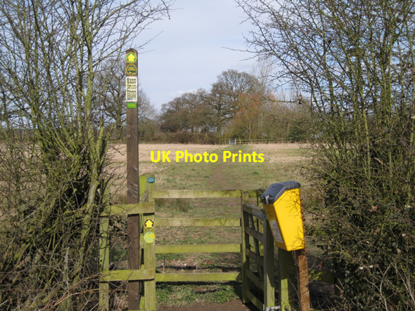 Photo 6"x4" Start of footpath from Honiley to Kenilworth Honiley c2010