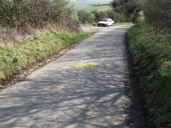 Photo 6"x4" Bridleway junction with Ridge Road Falmer c2010