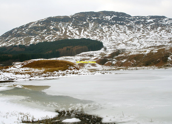 Photo 6"x4" The head of Loch Iubhair under ice Crianlarich c2010