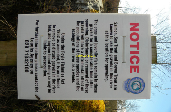 Photo 6"x4" Notice, Deele River Drumkeen c2010