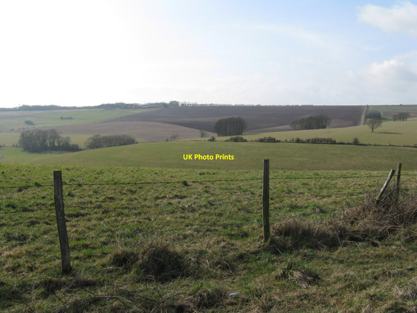 Photo 6"x4" View west from near the top of Bow Hill Stanmer c2010