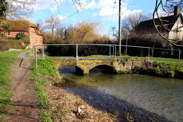 Photo 6"x4" Footpath alongside Letcombe Brook Grove\/SU4090 c2010
