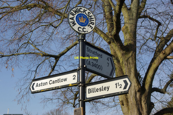 Photo 6"x4" Signpost at Wilmcote Wilmcote c2010