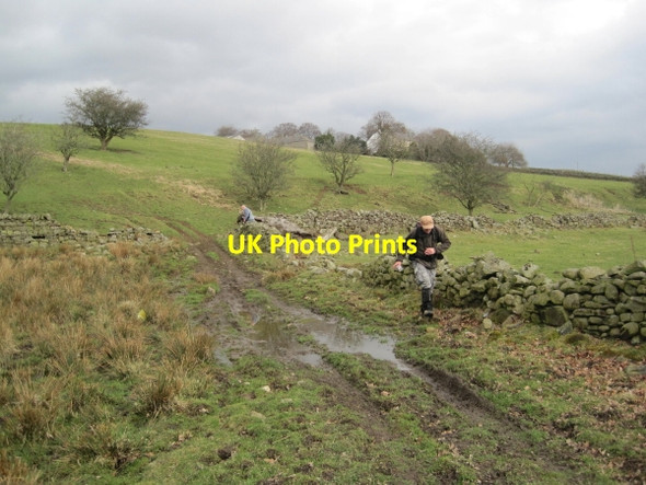 Photo 6"x4" Muddy Footpath near Hardriding Farm Henshaw\/NY7664 c2010