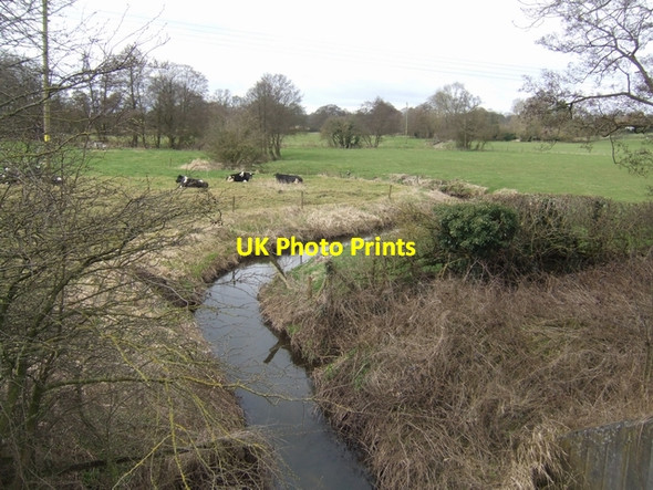 Photo 6"x4" River Sow upstream of the bridge at Pershall Pershall c2010