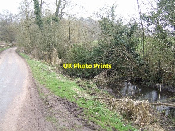 Photo 6"x4" River Sow looking downstream Offleymarsh c2010
