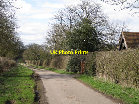 Photo 6"x4" Lane past the cemetery, Wroxall Wroxhall c2010