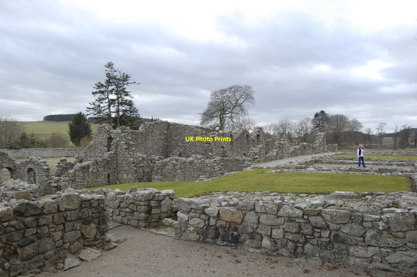 Photo 6"x4" Deer Abbey: vista of the ruins Old Deer c2010