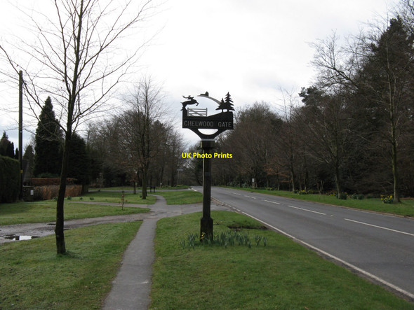 Photo 6"x4" Chelwood Gate village sign Chelwood Gate c2010