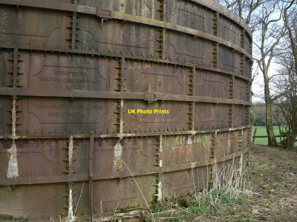 Photo 6"x4" Water tank at Hilltop Farm Higher Poynton c2010