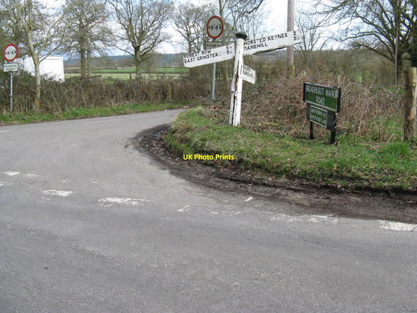 Photo 6"x4" TLC required for signpost at junction of Hurstwood Lane and Chilling Street Cinder Hill\/TQ3729 c2010