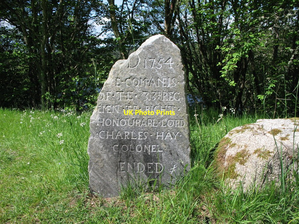 Photo 6"x4" Memorial Stone near Speybridge Grantown-On-Spey c2007