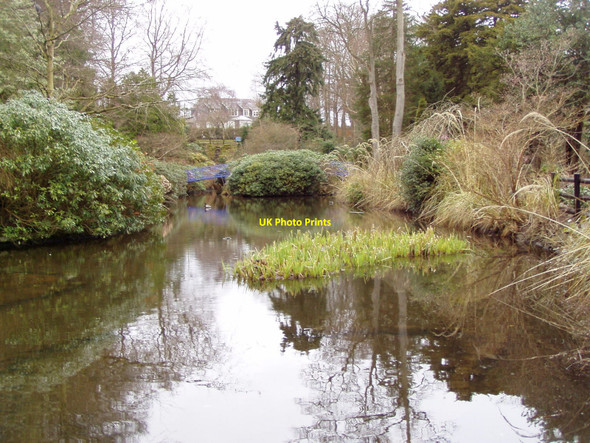 Photo 6"x4" Ornamental lake and bridge in Johnston Gardens Aberdeen\/NJ9206 c2010