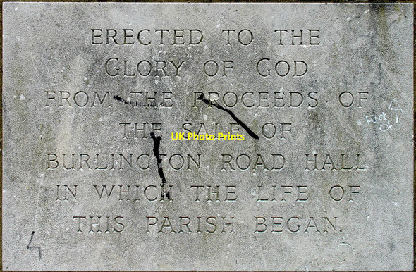 Photo 6"x4" St James, Malden Road, Malden - Foundation stone New Malden c2005