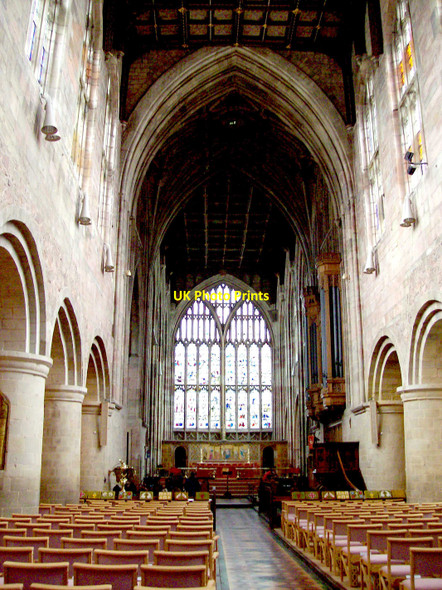 Photo 6"x4" Malvern Priory Nave Great Malvern c2010