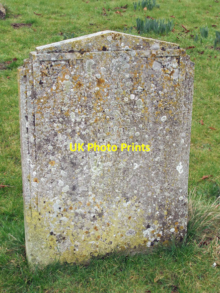 Photo 6"x4" Lichened Tombstone, St. Giles' Churchyard, Risby Risby\/TL7966 c2010